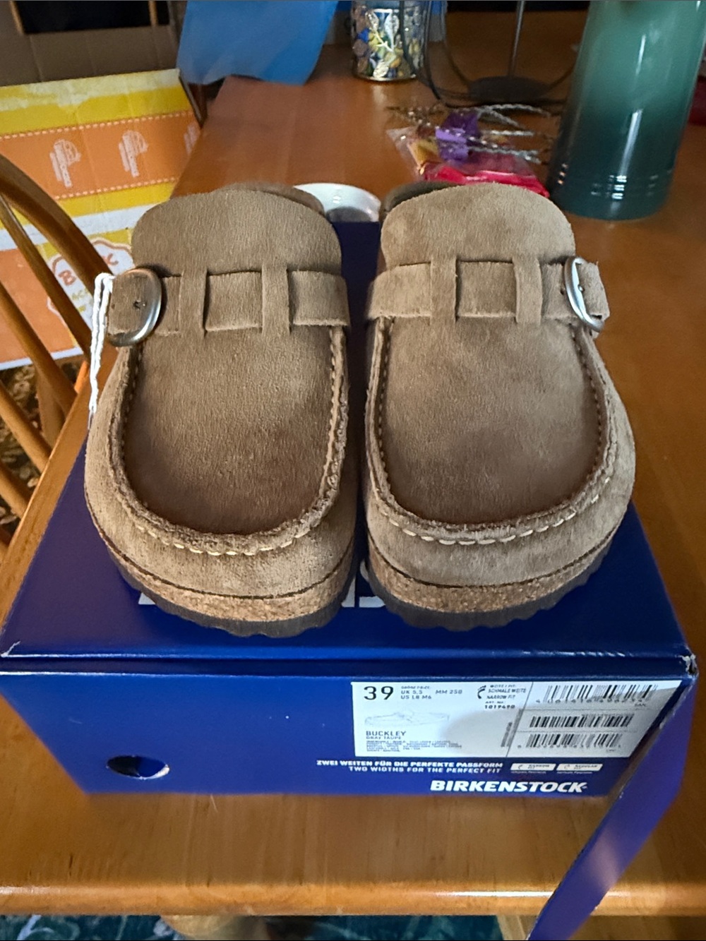 NWT Birkenstock Buckley Grey Taupe